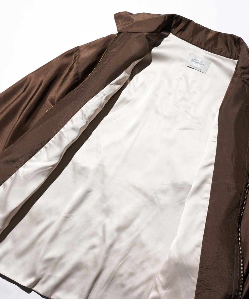 SILK ROCKABILLY BLOUSON - BROWN