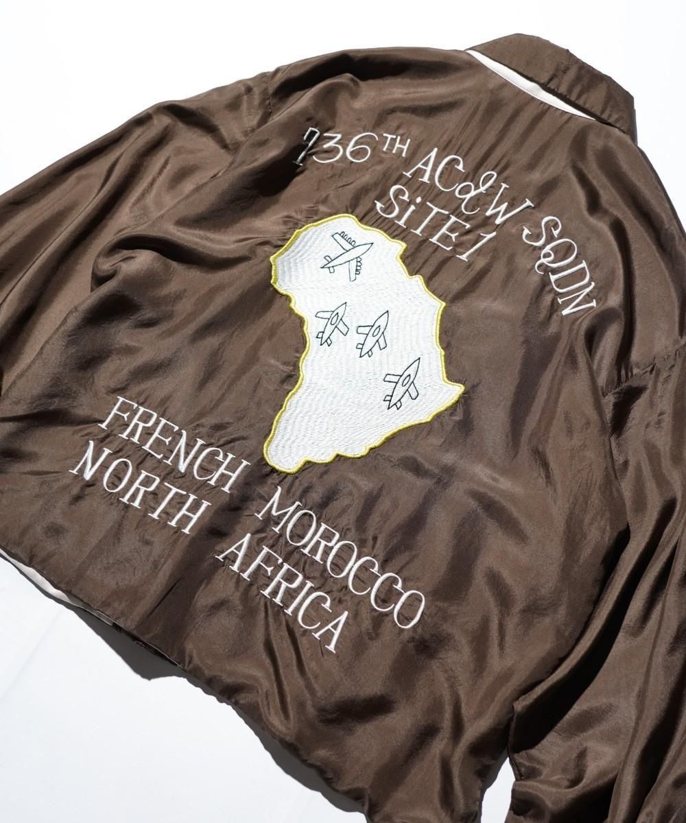 SILK ROCKABILLY BLOUSON - BROWN