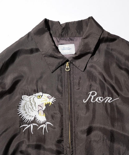 SILK ROCKABILLY BLOUSON - CHARCOAL