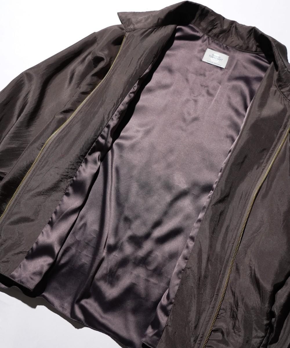 SILK ROCKABILLY BLOUSON - CHARCOAL