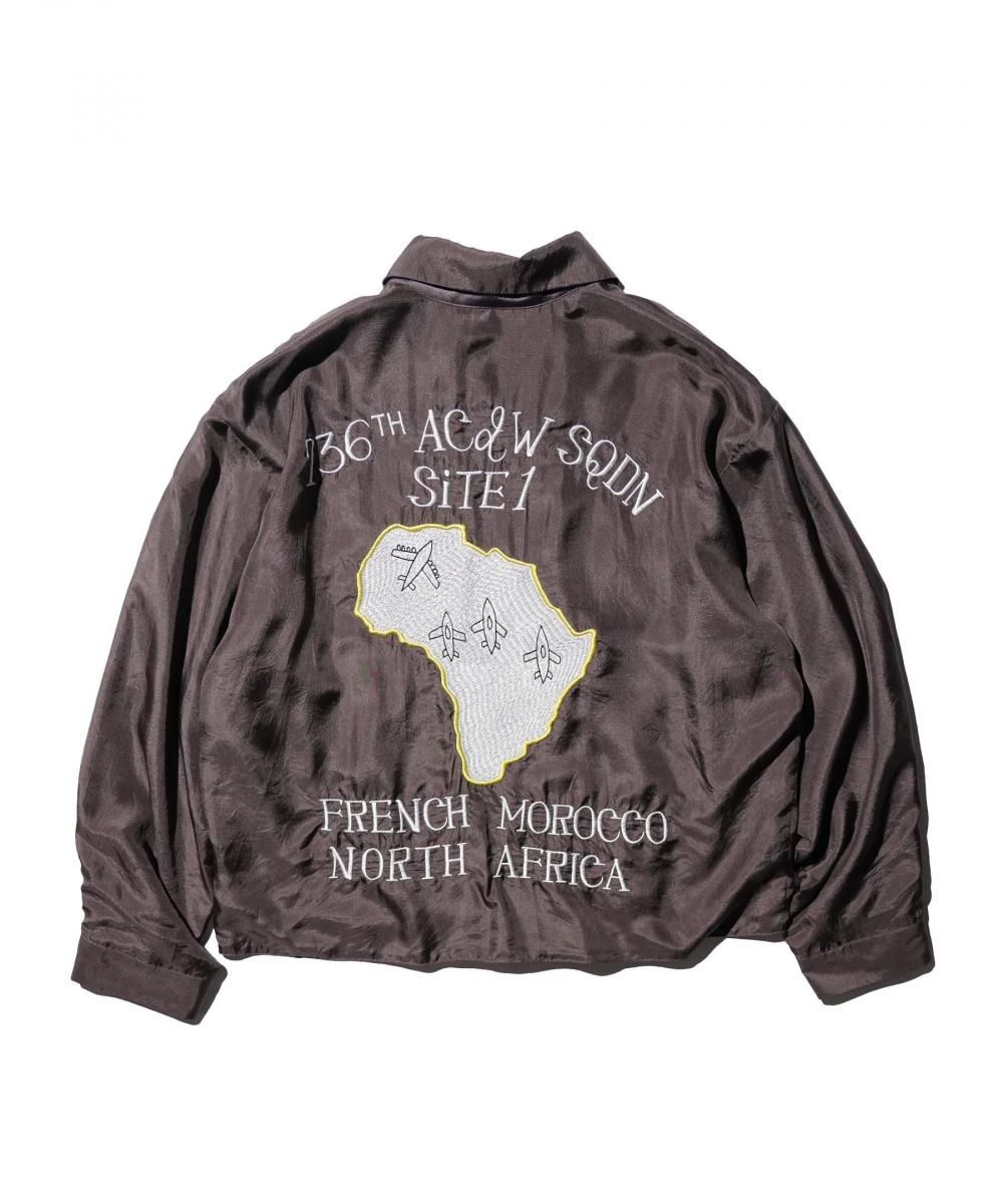 SILK ROCKABILLY BLOUSON - CHARCOAL