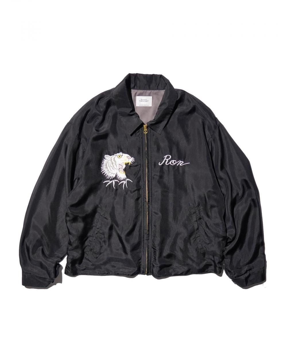 SILK ROCKABILLY BLOUSON - BLACK