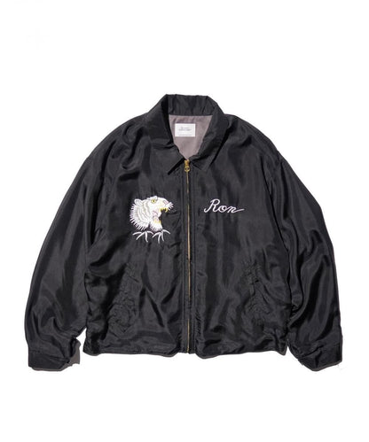 SILK ROCKABILLY BLOUSON - BLACK