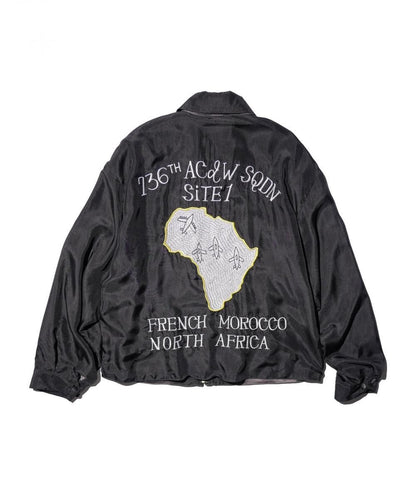 SILK ROCKABILLY BLOUSON - BLACK