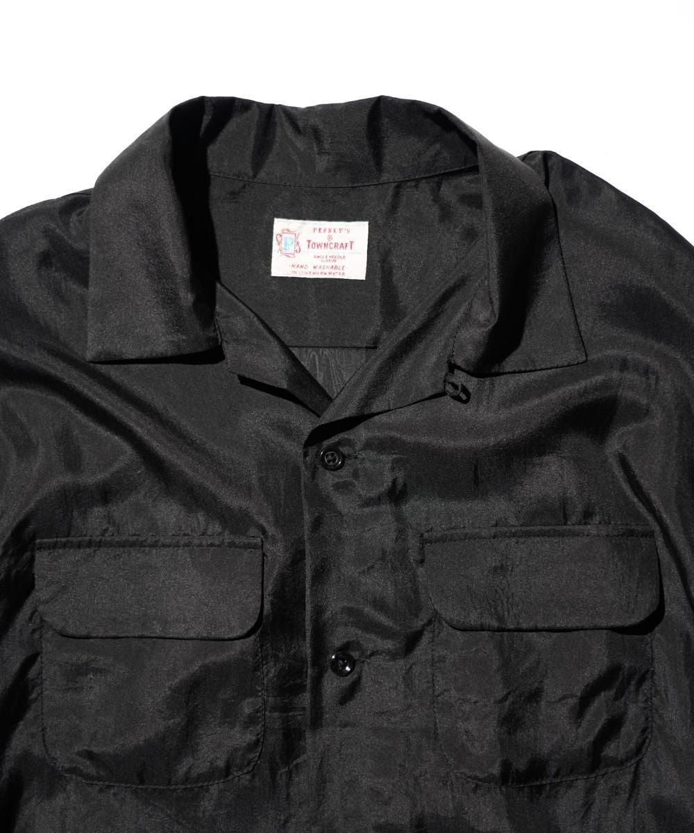 40S SILK W-FLAP LOOP COLLAR SHIRT - GRAY