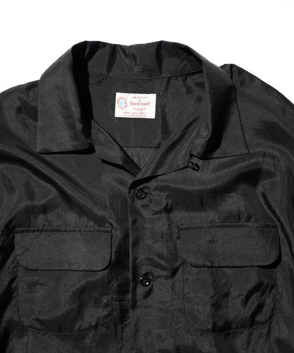 40S SILK W-FLAP LOOP COLLAR SHIRT - GRAY