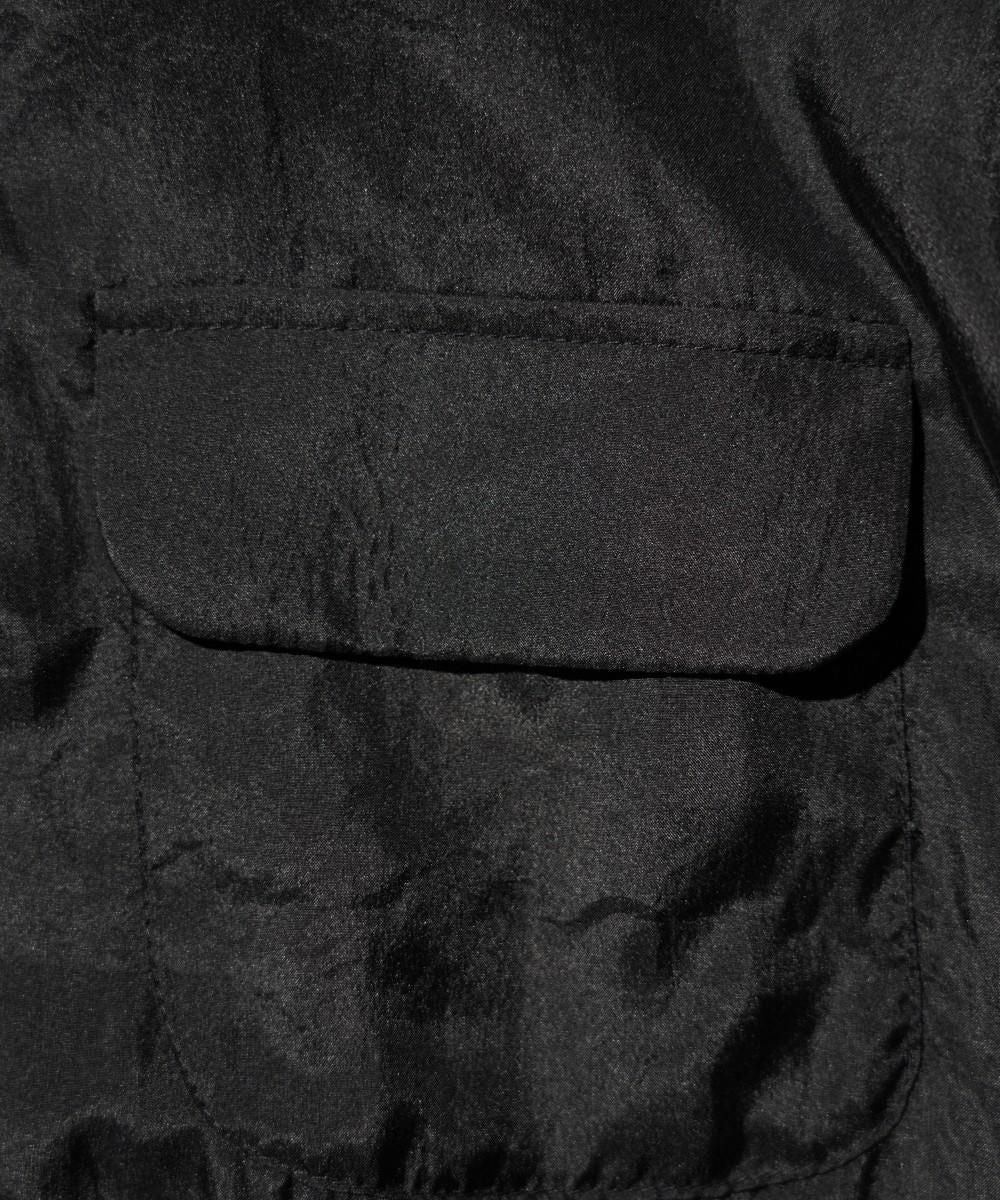 40S SILK W-FLAP LOOP COLLAR SHIRT - GRAY