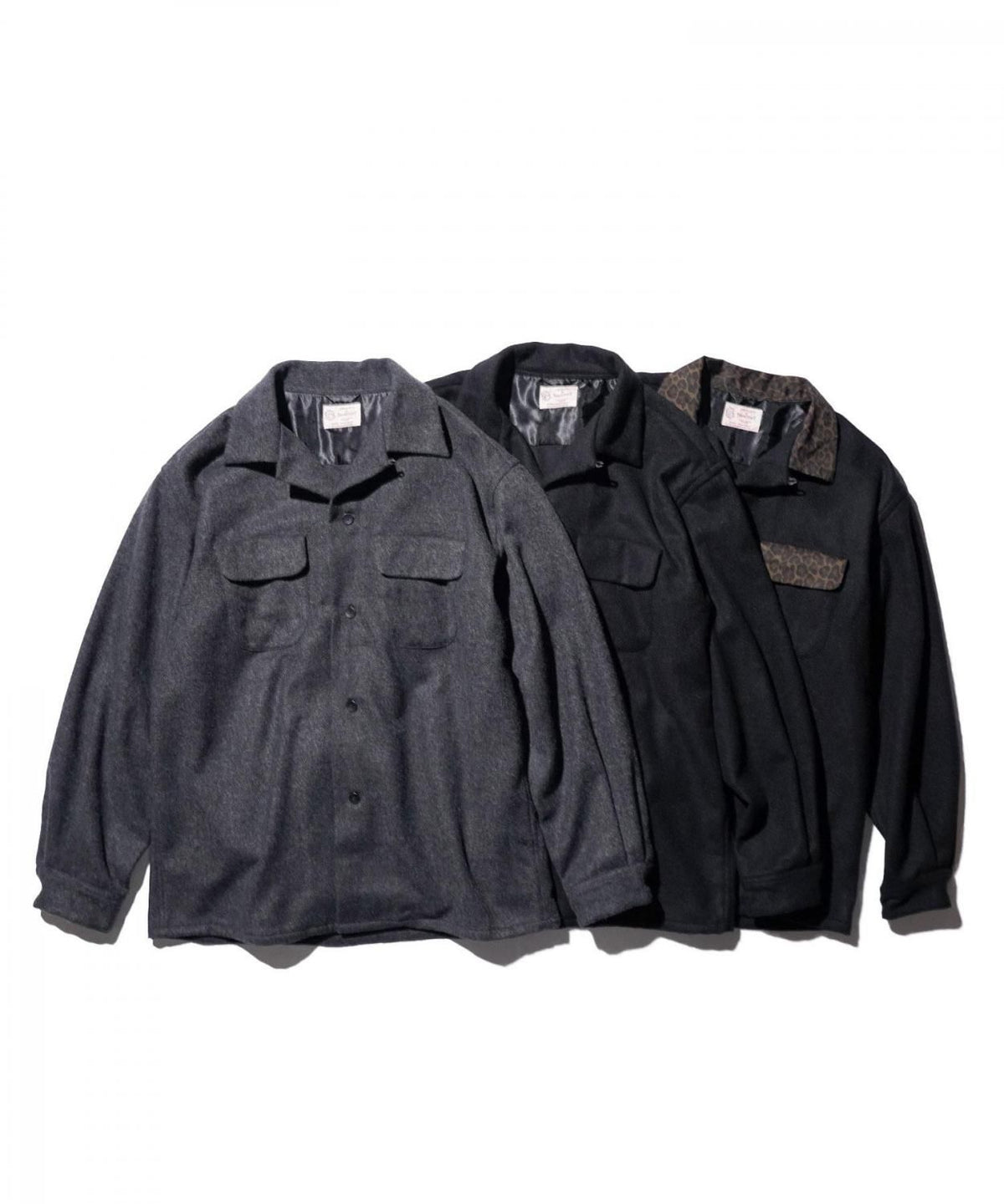50S WOOL W-FLAP LOOP COLLAR SHIRT
