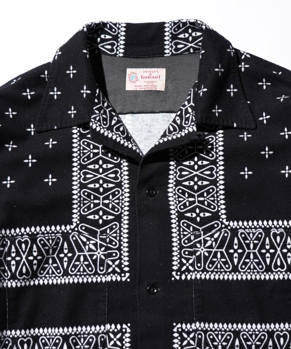 PRINTED NEL LOOP COLLAR SHIRTS -PAISLEY-