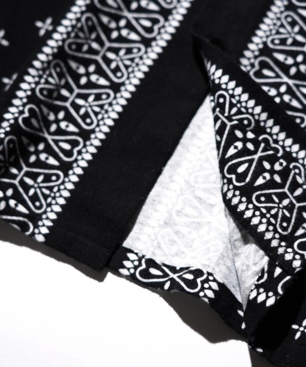 PRINTED NEL LOOP COLLAR SHIRTS -PAISLEY-