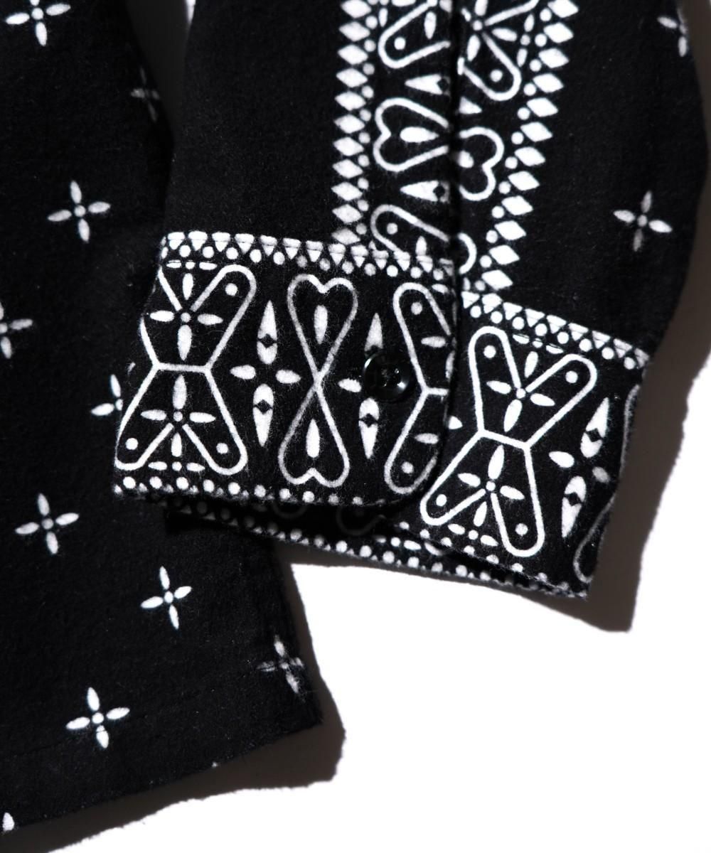 PRINTED NEL LOOP COLLAR SHIRTS -PAISLEY-