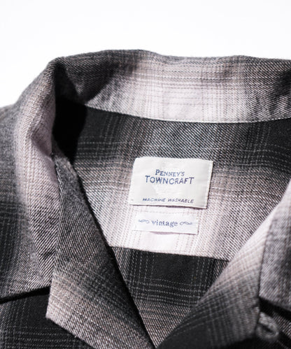 TOWNCRAFT ONE IN THE WORLD LOOP COLLAR BLACK-OMBRE FLANNEL SHIRT