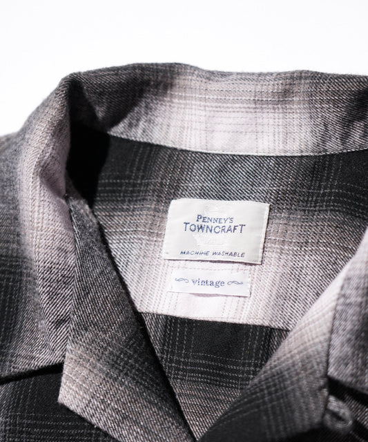 TOWNCRAFT ONE IN THE WORLD LOOP COLLAR BLACK-OMBRE FLANNEL SHIRT