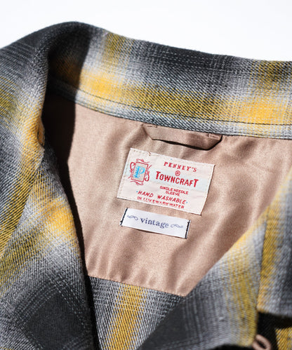 TOWNCRAFT ONE IN THE WORLD LOOP COLLAR W-FLAP 50S OMBRE FLANNEL SHIRT