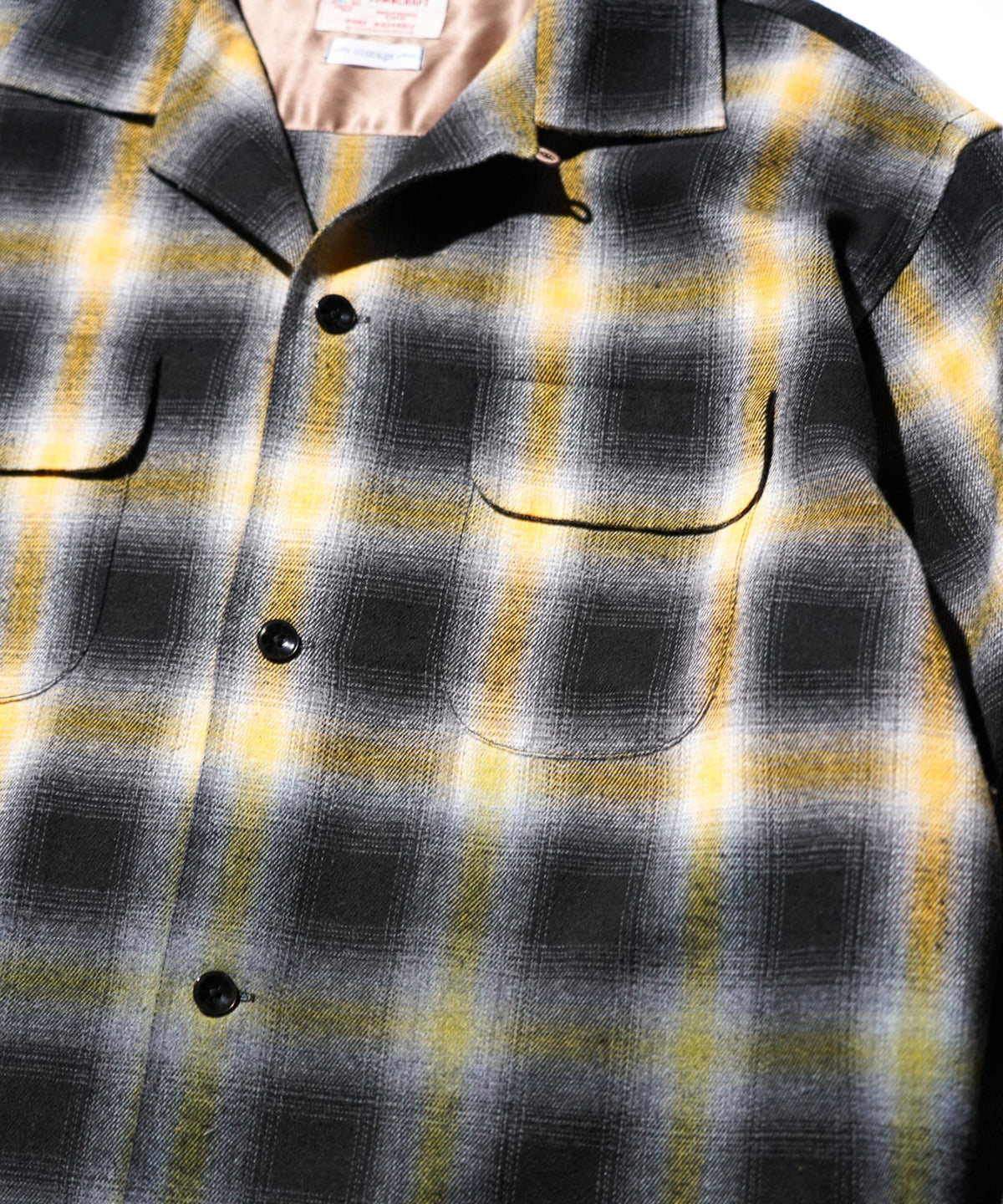 TOWNCRAFT ONE IN THE WORLD LOOP COLLAR W-FLAP 50S OMBRE FLANNEL SHIRT