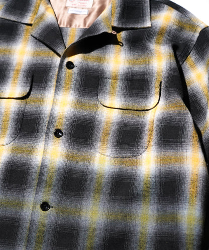 TOWNCRAFT ONE IN THE WORLD LOOP COLLAR W-FLAP 50S OMBRE FLANNEL SHIRT