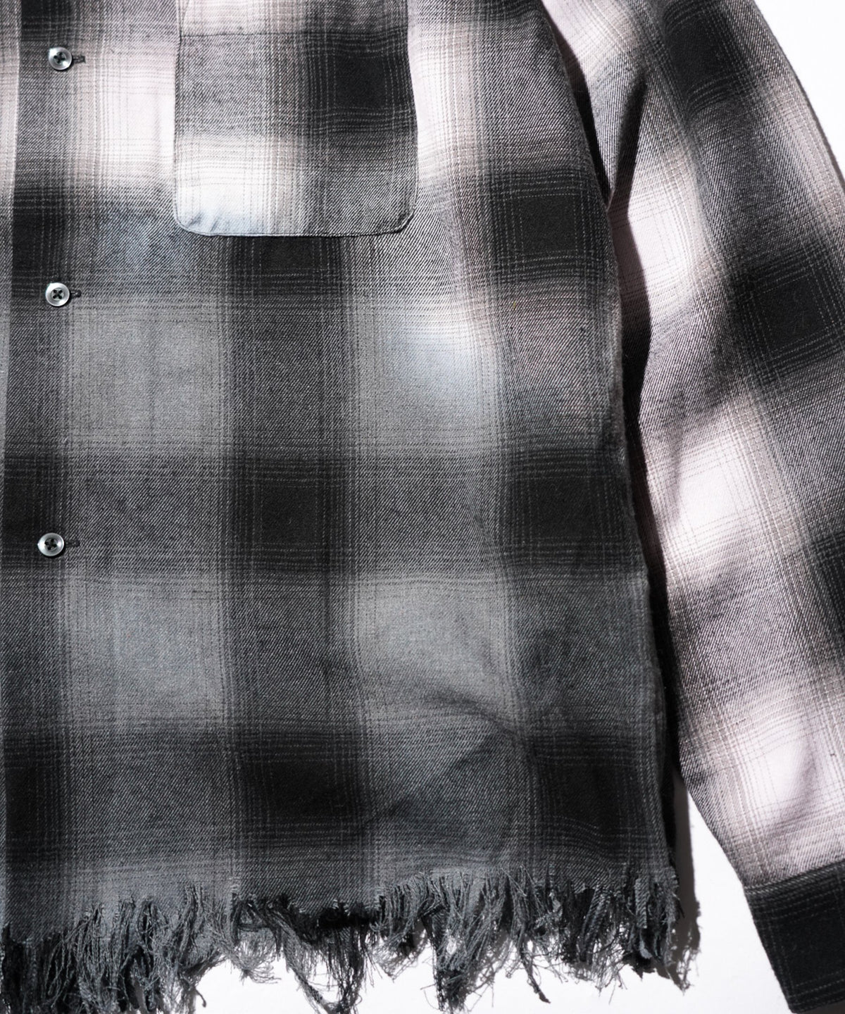TOWNCRAFT ONE IN THE WORLD LOOP COLLAR BLACK-OMBRE FLANNEL SHIRT