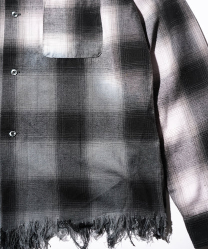 TOWNCRAFT ONE IN THE WORLD LOOP COLLAR BLACK-OMBRE FLANNEL SHIRT