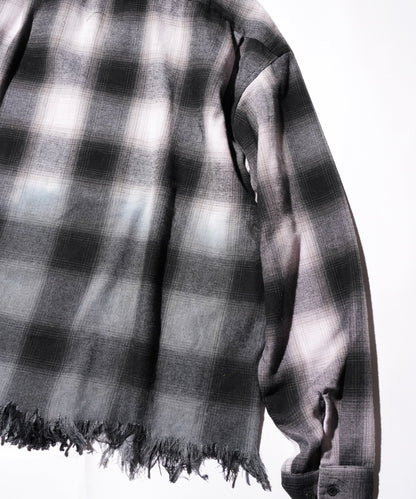 TOWNCRAFT ONE IN THE WORLD LOOP COLLAR BLACK-OMBRE FLANNEL SHIRT