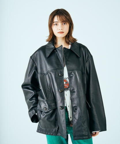 LEATHER RANCHER COAT