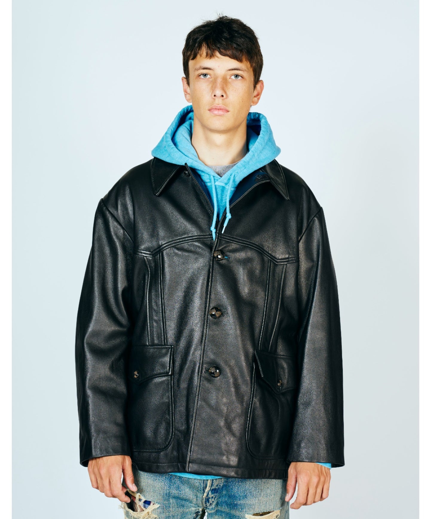 LEATHER RANCHER COAT