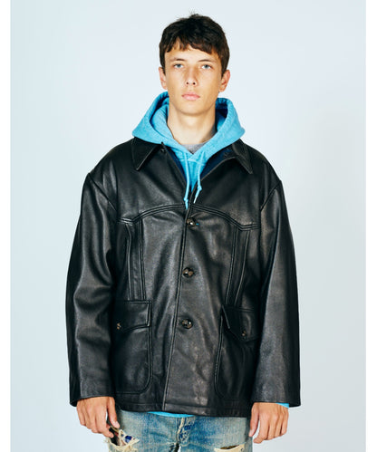 LEATHER RANCHER COAT