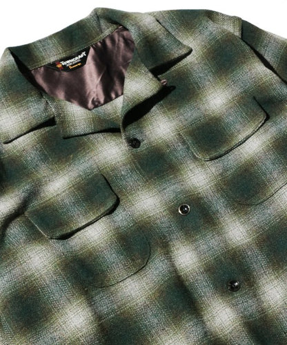 WOOL CHECK LOOP COLLAR SHIRTS