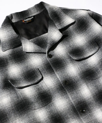 WOOL CHECK LOOP COLLAR SHIRTS