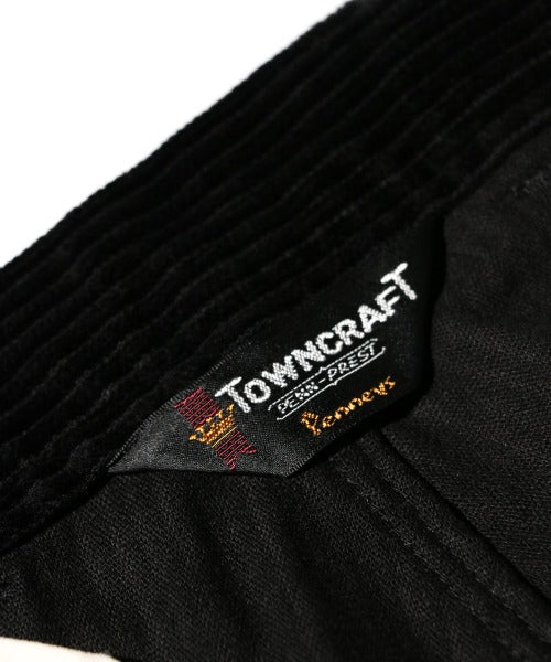TWO TUCK CORDUROY TROUSER BLACK - inner tag