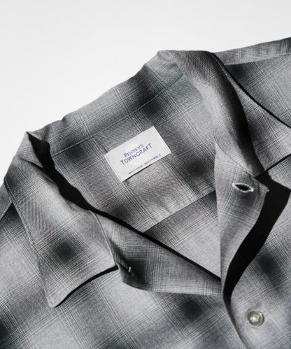 60S OMBRE PLAID RAYON SS SHIRTS MADE IN JAPAN