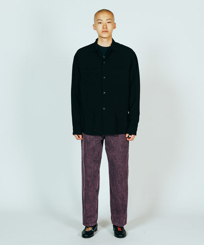 50S BLACK LOOP COLLAR SHIRT -CORDUROY-