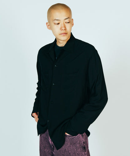 50S BLACK LOOP COLLAR SHIRT -CORDUROY-
