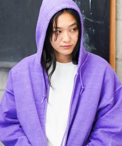 90S PIGMENT FULL ZIP HOODIE