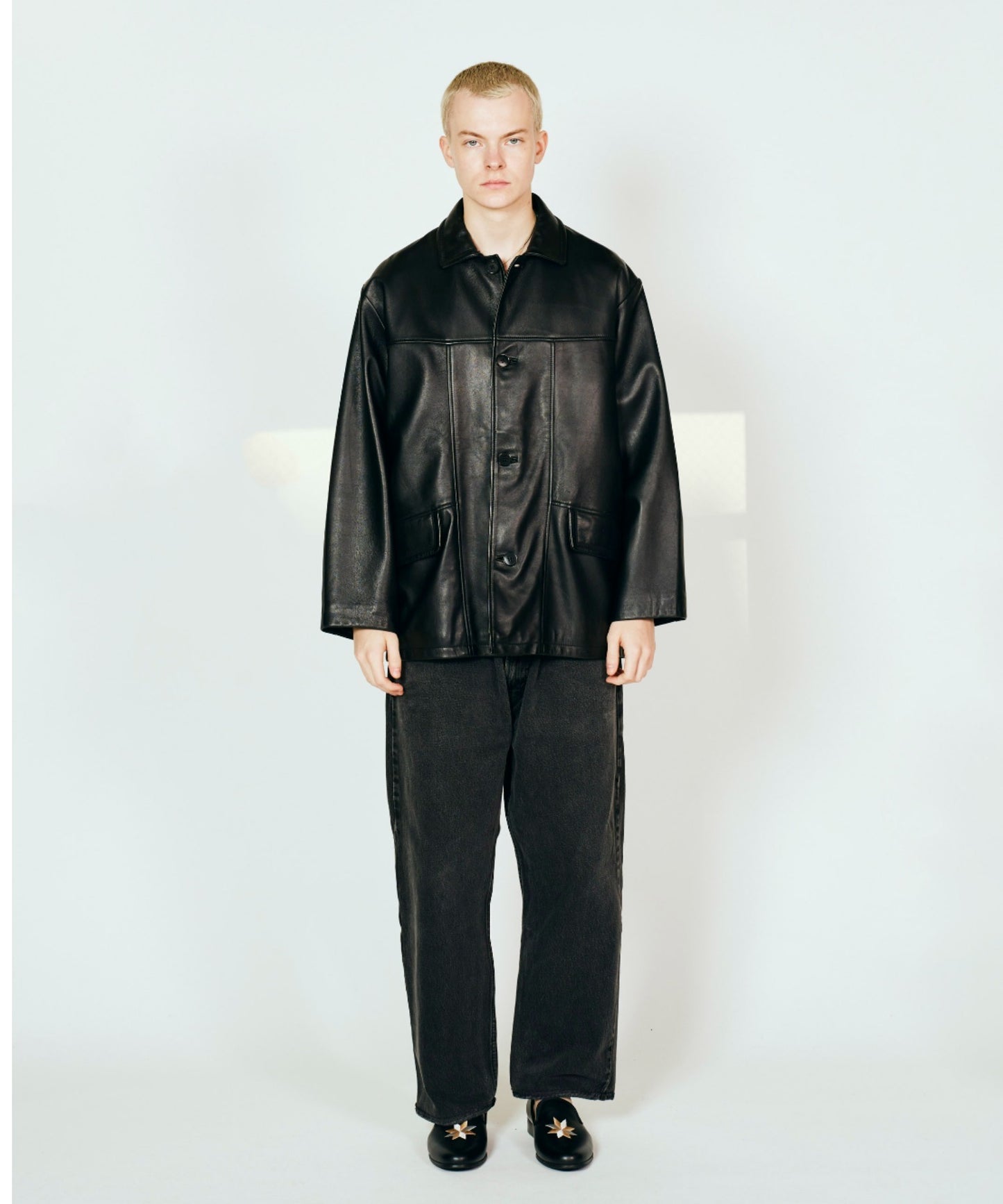 LEATHER CAR COAT