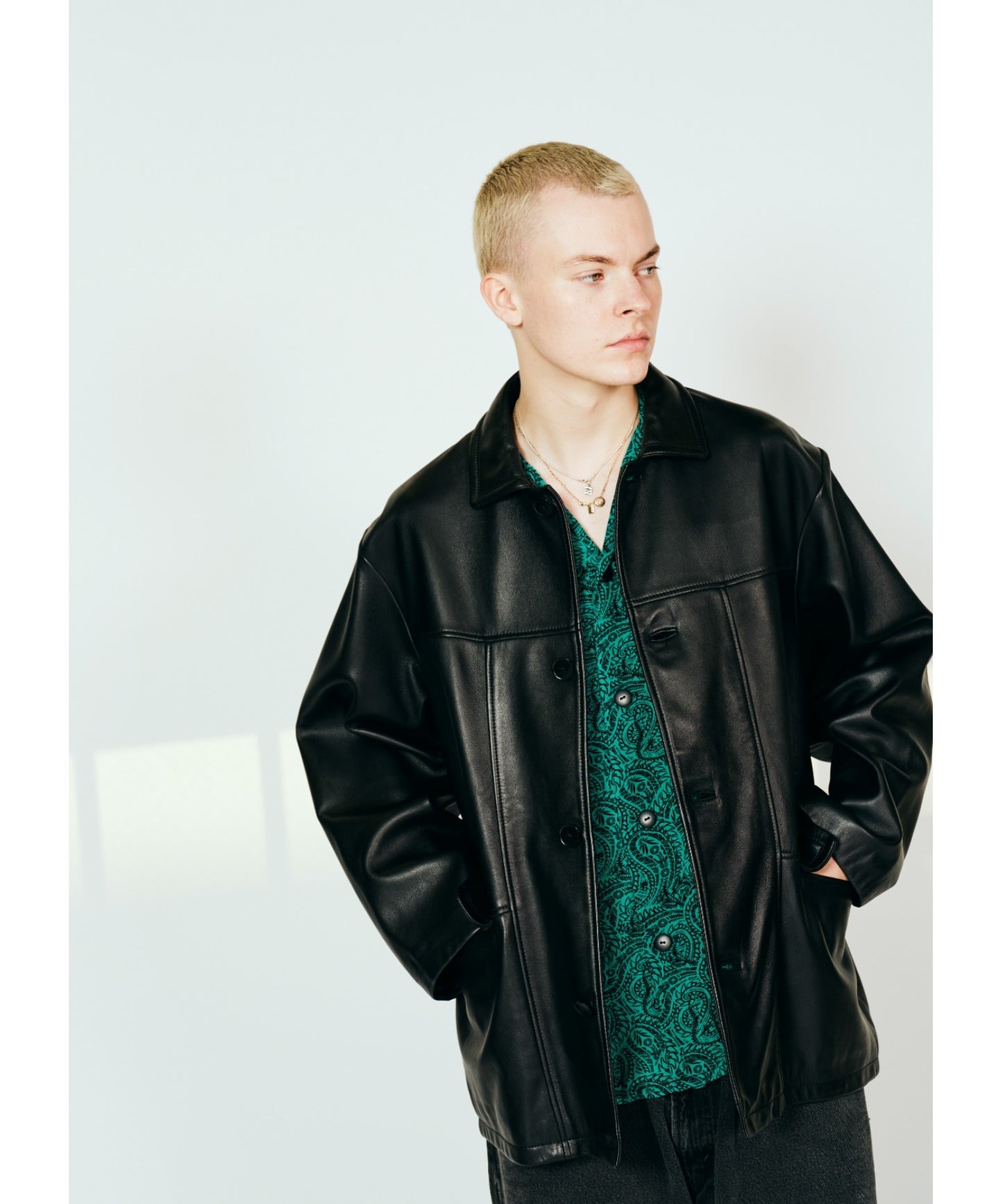 LEATHER CAR COAT