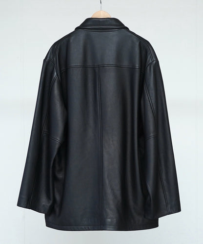 LEATHER CAR COAT