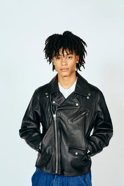 LEATHER DOUBLE RIDERS JACKET