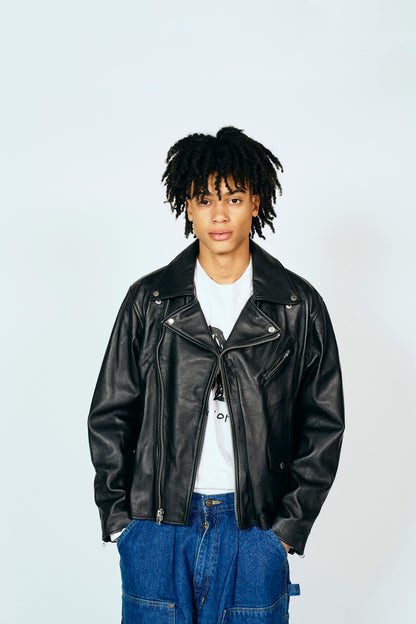 LEATHER DOUBLE RIDERS JACKET