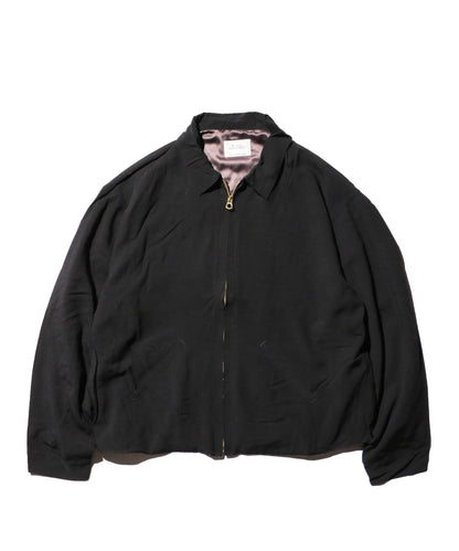 50S ROCKABILLY RAYON JACKET BLACK