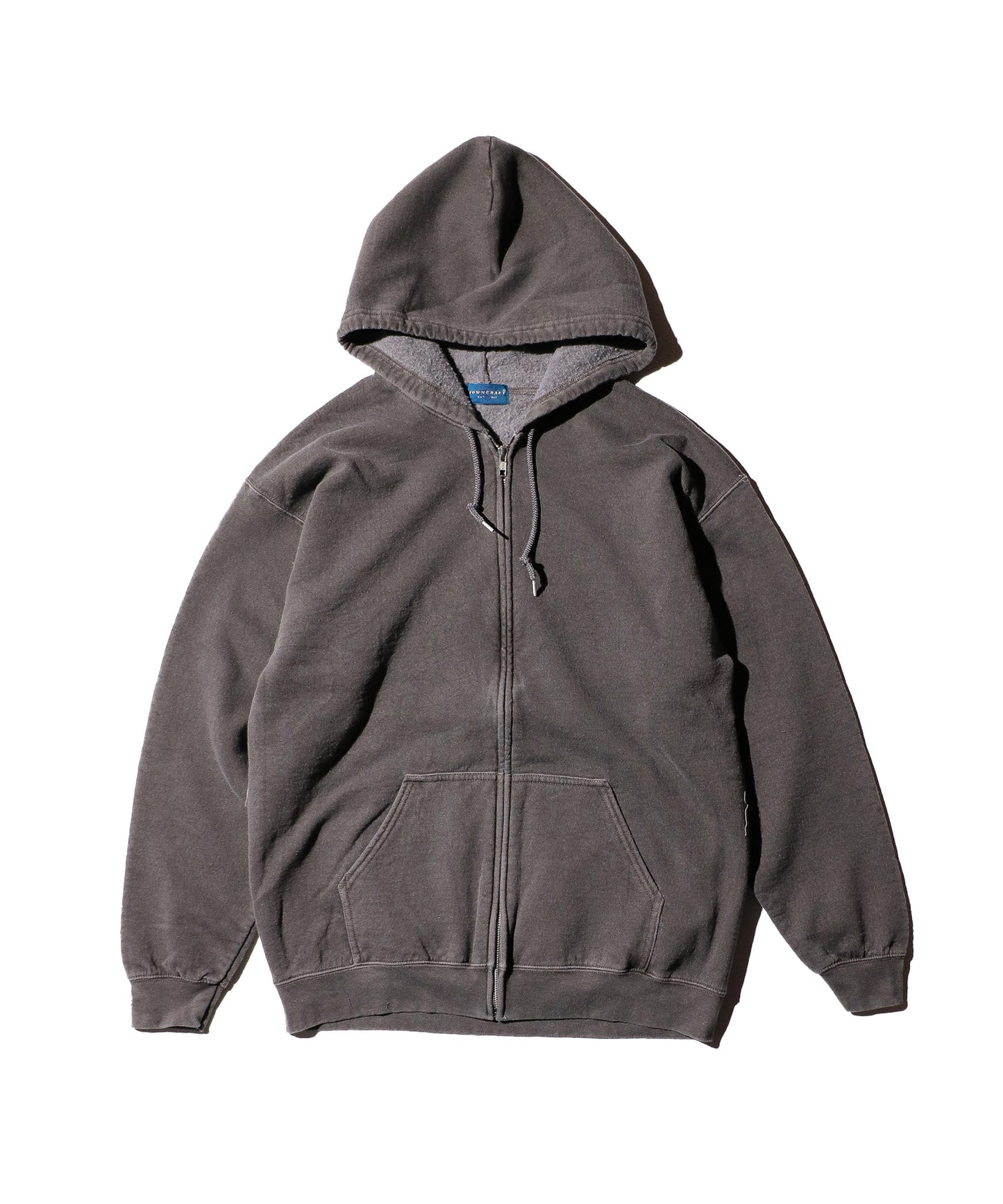 90S PIGMENT FULL ZIP HOODIE BLACK