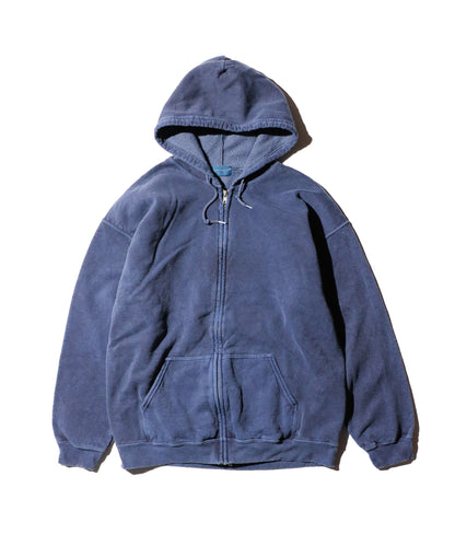 90S PIGMENT FULL ZIP HOODIE NAVY