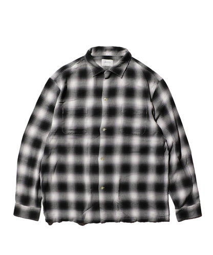 【一部予約】【WEB限定】TOWNCRAFT / 60S OMBRE LOOP COLLAR SHIRTS 【予約】BLACK