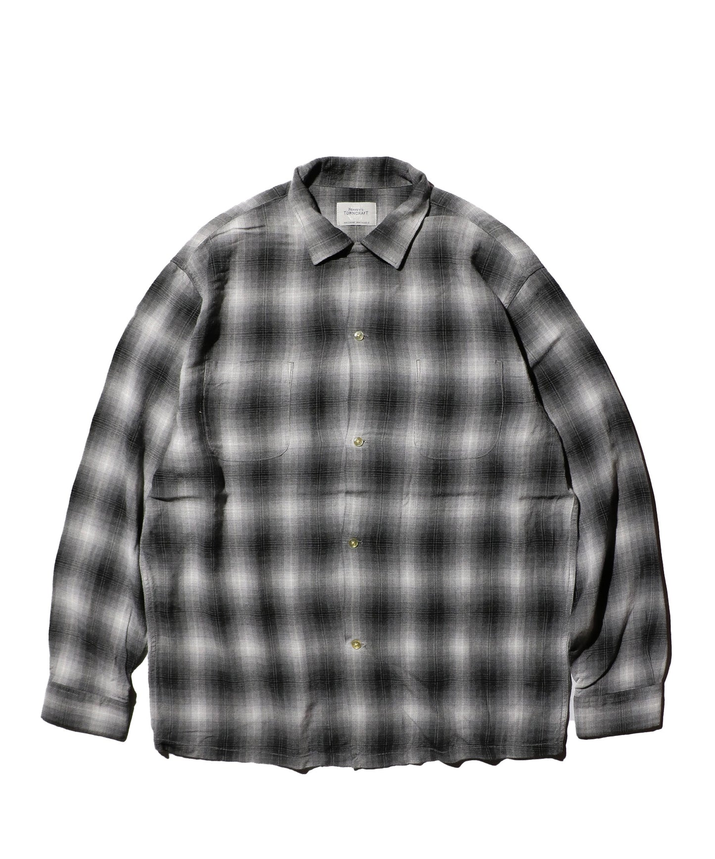 【一部予約】【WEB限定】TOWNCRAFT / 60S OMBRE LOOP COLLAR SHIRTS BLUE GRAY (GRAY BASE1)