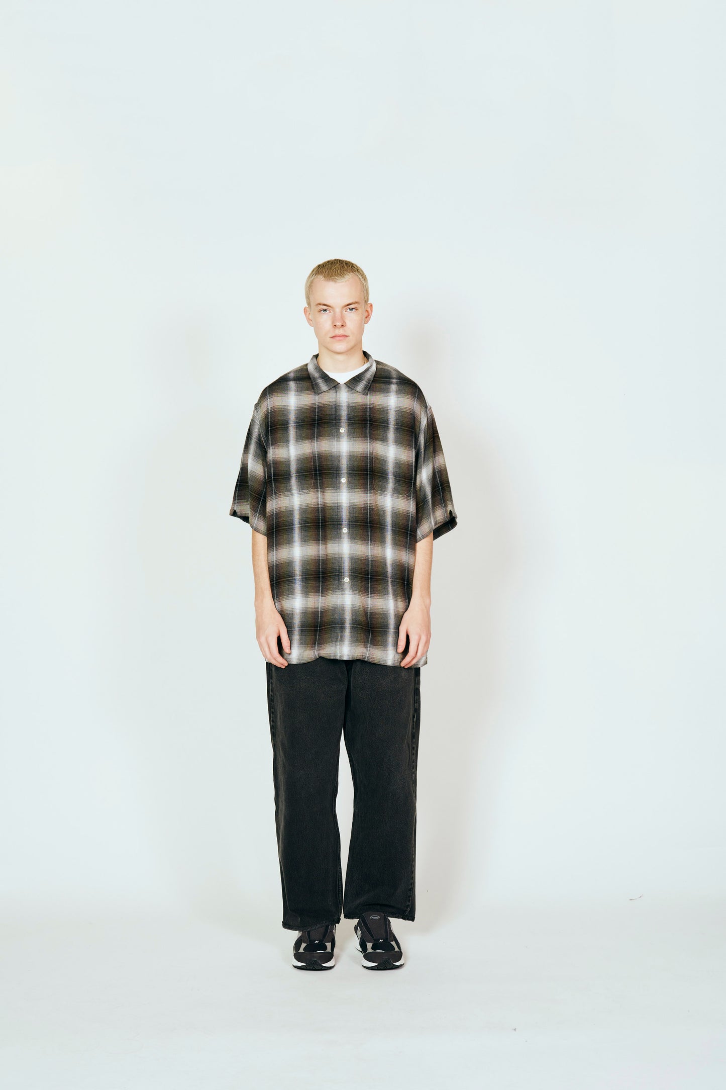 TOWNCRAFT 60S OMBRE LOOP COLLAR S/S SHIRTS