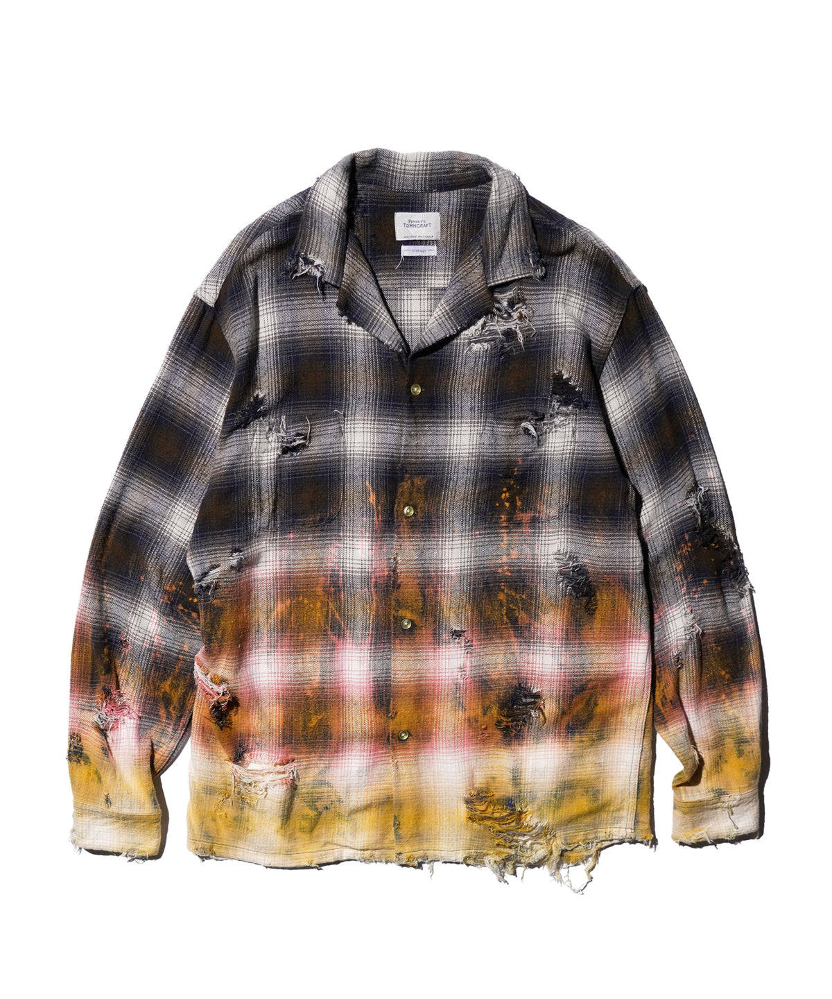 TOWNCRAFT ONE IN THE WORLD FLANNEL CHECK LOOP COLLAR LS SHIRT