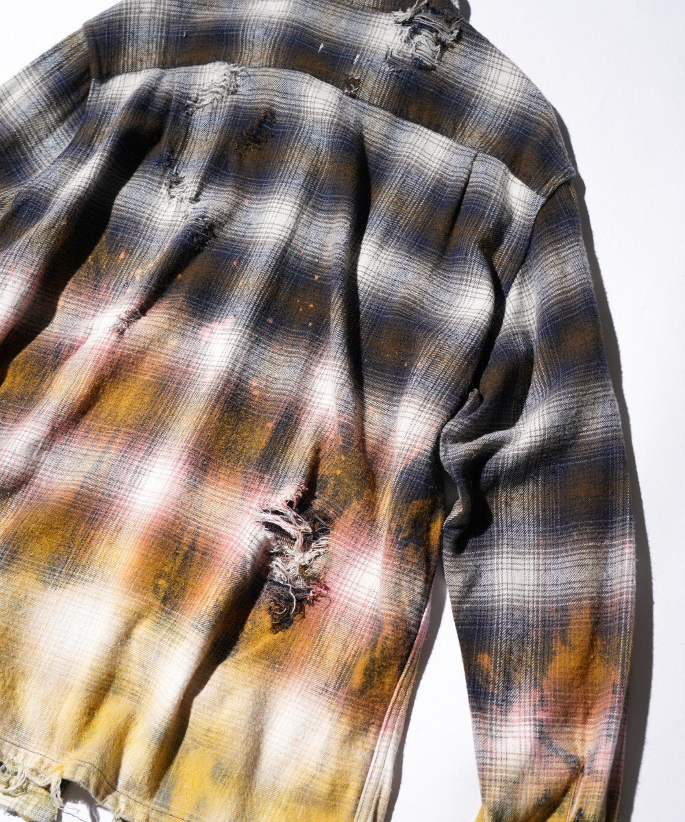 TOWNCRAFT ONE IN THE WORLD FLANNEL CHECK LOOP COLLAR LS SHIRT