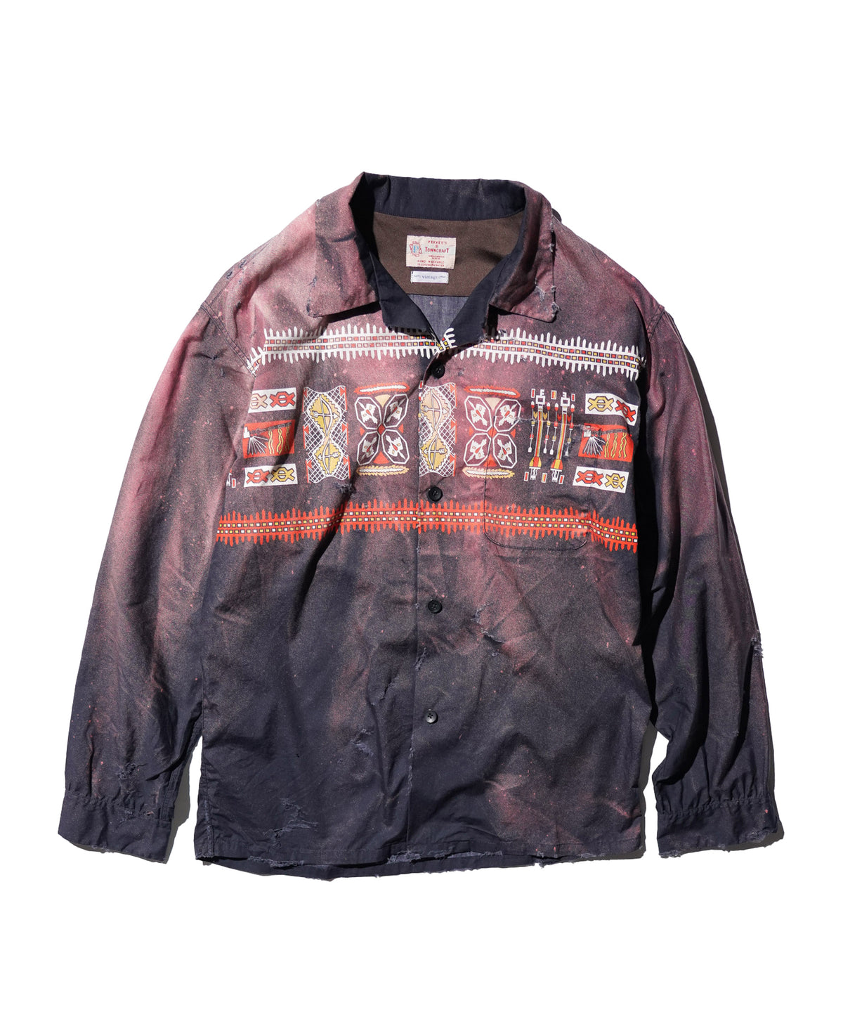 TOWNCRAFT ONE IN THE WORLD NATIVE PRINTED LOOP COLLAR SHIRT
