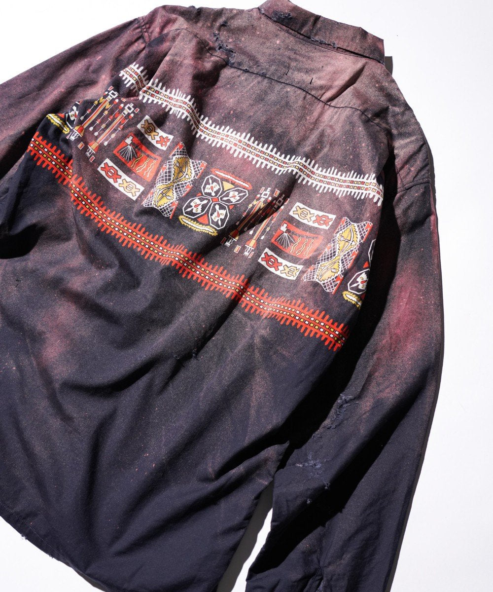 TOWNCRAFT ONE IN THE WORLD NATIVE PRINTED LOOP COLLAR SHIRT