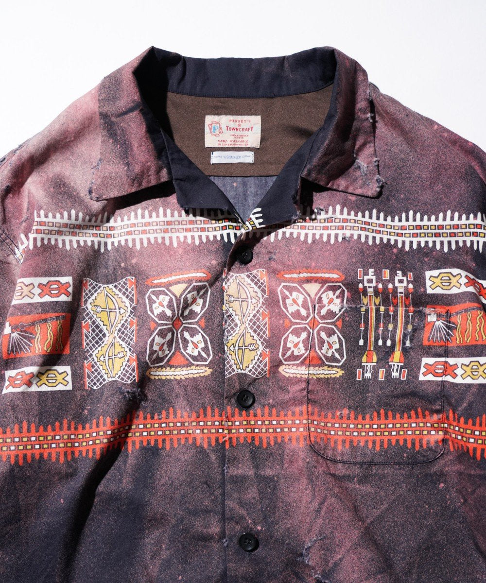 TOWNCRAFT ONE IN THE WORLD NATIVE PRINTED LOOP COLLAR SHIRT