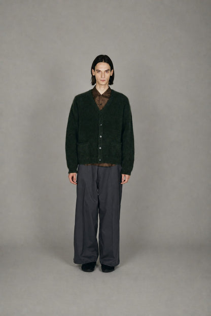 TOWNCRAFT MOHAIR SHAGGY CARDIGAN モデル着用
